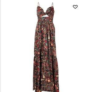 A.L.C. Laura Maxi dress, color sangria multi - worn once in perfect condition